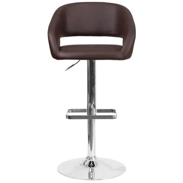 Amberlie Swivel Modern Upholstered Adjustable-Height Bar stool