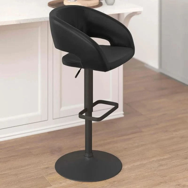 Amberlie Swivel Modern Upholstered Adjustable-Height Bar stool