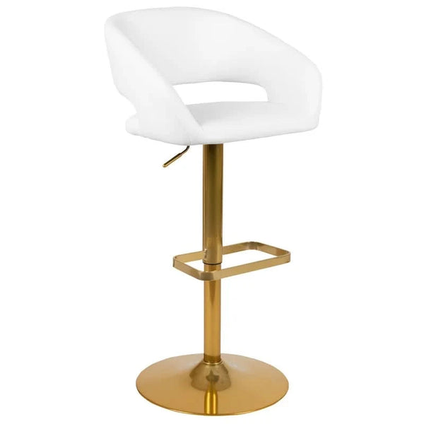 Amberlie Swivel Modern Upholstered Adjustable-Height Bar stool