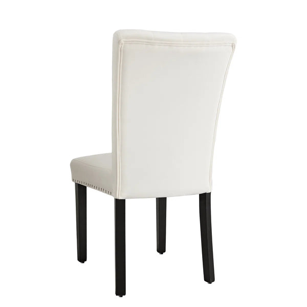 Amdan Tufted Velvet Modern Dining Chair (Set of 2)  Wooden Bazar