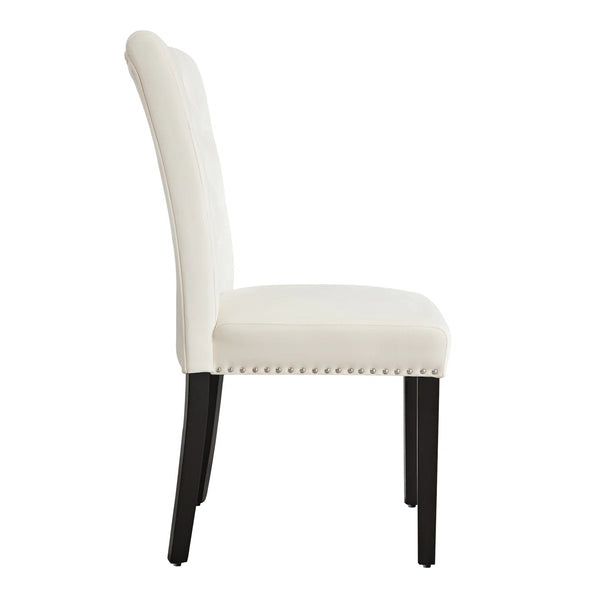 Amdan Tufted Velvet Modern Dining Chair (Set of 2)  Wooden Bazar