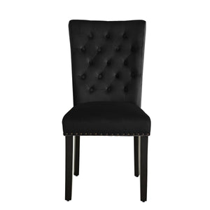 Amdan Tufted Velvet Modern Dining Chair (Set of 2)  Wooden Bazar