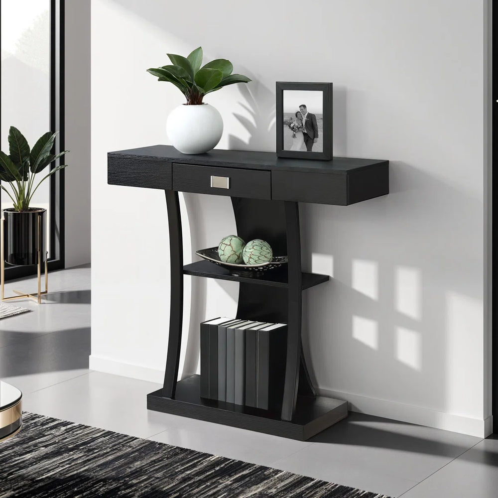 Amett 1-Drawer Console Table for Entryway, Living Room & Hallway  Wooden Bazar