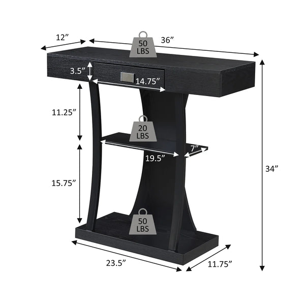 Amett 1-Drawer Console Table for Entryway, Living Room & Hallway  Wooden Bazar