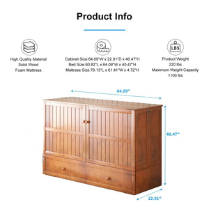 Shivank Murphy Storage Bed with Mattress - Wooden bazar