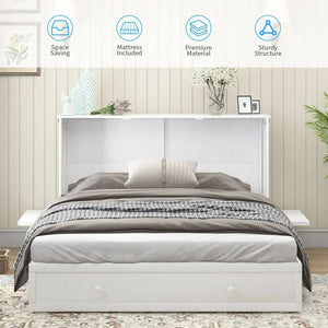 Shivank Murphy Storage Bed with Mattress - Wooden bazar