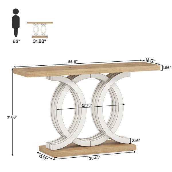 Farmhouse Wooden Console Table for Entryway & Living Room  Wooden Bazar