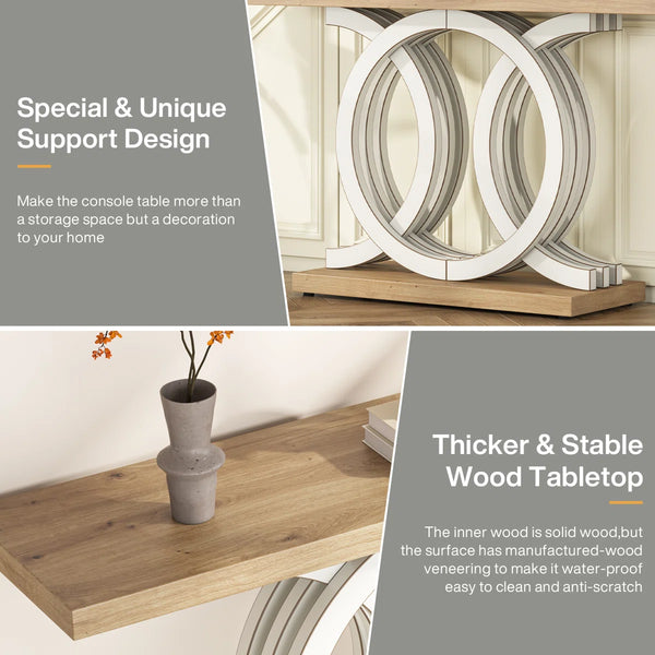 Farmhouse Wooden Console Table for Entryway & Living Room  Wooden Bazar