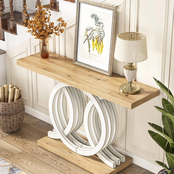 Farmhouse Wooden Console Table for Entryway & Living Room  Wooden Bazar