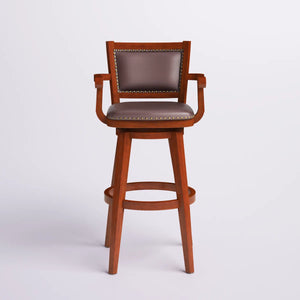 Angelija Extra Tall Swivel Bar Stool  Wooden Bazar
