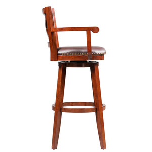 Angelija Extra Tall Swivel Bar Stool  Wooden Bazar