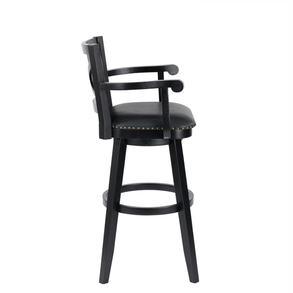 Angelija Extra Tall Swivel Bar Stool  Wooden Bazar