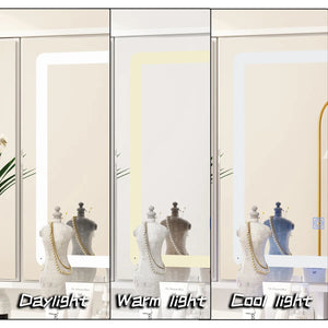 Anietra 9-Drawer Vanity With 3-Mirror  Wooden Bazar