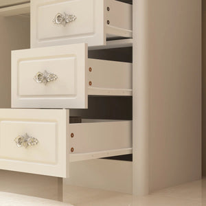 Anietra 9-Drawer Vanity With 3-Mirror  Wooden Bazar