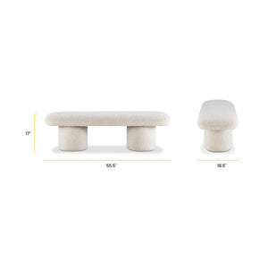 Shravakon Boucle Bench - Wooden Bazar