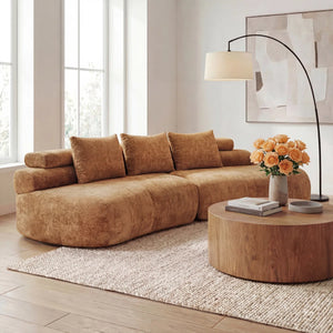 Arcadia Boneless 122-inch Modern Compression Modular Sectional Sofa  Wooden Bazar