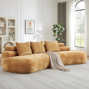 Arcadia Boneless 122-inch Modern Compression Modular Sectional Sofa  Wooden Bazar