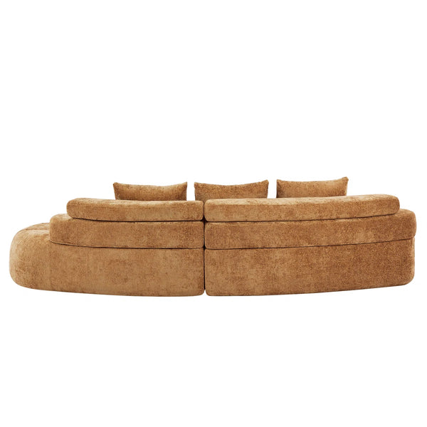 Arcadia Boneless 122-inch Modern Compression Modular Sectional Sofa  Wooden Bazar