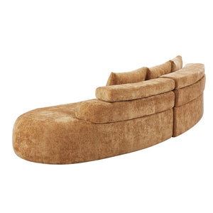 Arcadia Boneless 122-inch Modern Compression Modular Sectional Sofa  Wooden Bazar