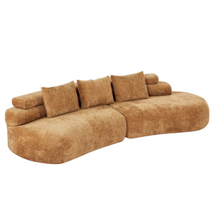 Arcadia Boneless 122-inch Modern Compression Modular Sectional Sofa  Wooden Bazar