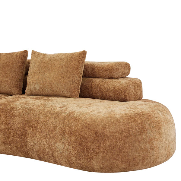 Arcadia Boneless 122-inch Modern Compression Modular Sectional Sofa  Wooden Bazar