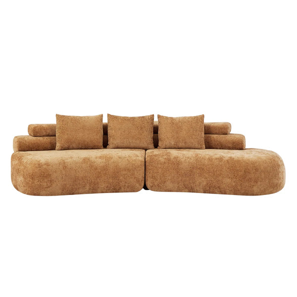 Arcadia Boneless 122-inch Modern Compression Modular Sectional Sofa  Wooden Bazar