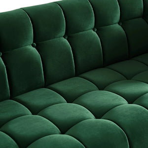 Hikin Modern Velvet 3-Seater Sofa with Tufted Design - Wooden Bazar