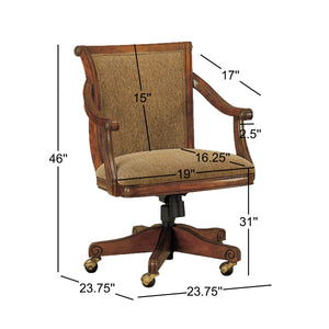 Areke Swivel Upholstered Counter Stool  Wooden Bazar