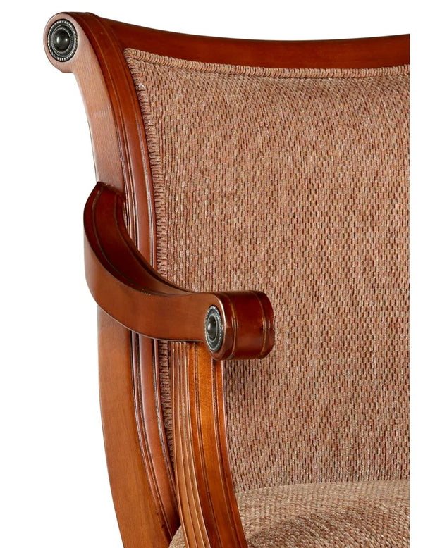 Areke Swivel Upholstered Counter Stool  Wooden Bazar