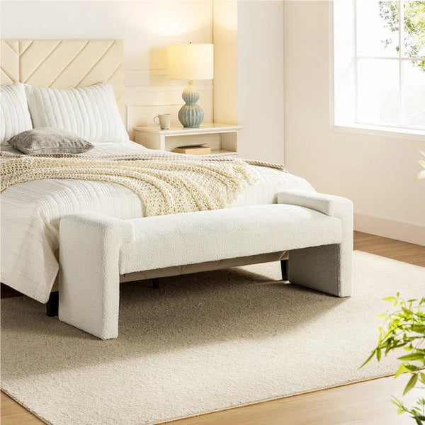 Gelly Modern Upholstered Accent Bench - Wooden Bazar