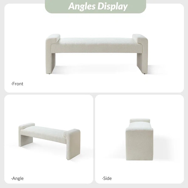 Gelly Modern Upholstered Accent Bench - Wooden Bazar