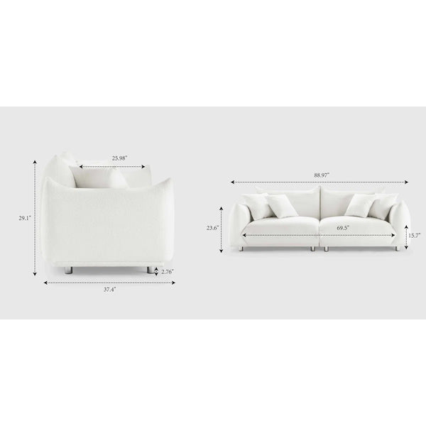Littlemore Modern Style Sofa - Wooden Bazar
