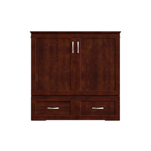 Murphy Bed Chest with 6" Mattress, Storage and Built-in Charger Queen size - Wooden Bazar