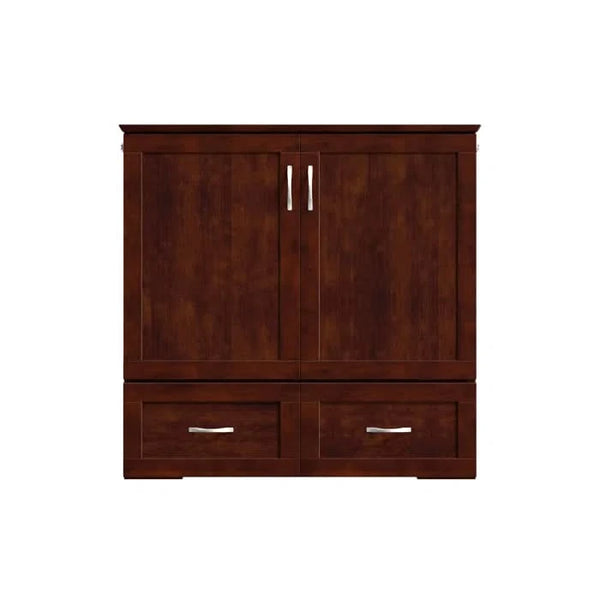 Murphy Bed Chest with 6" Mattress, Storage and Built-in Charger Queen size - Wooden Bazar