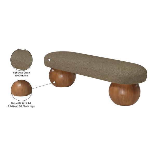 Thanos Upholstered Bench - Wooden Bazar