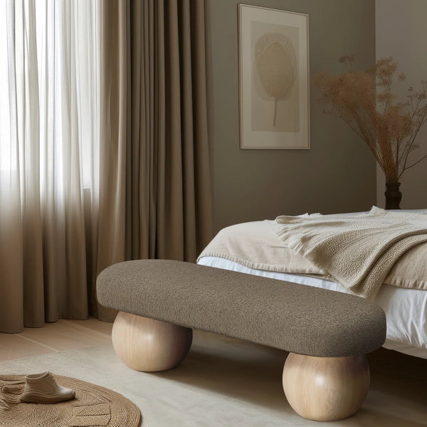 Henik Modern Upholstered Bench - Wooden Bazar