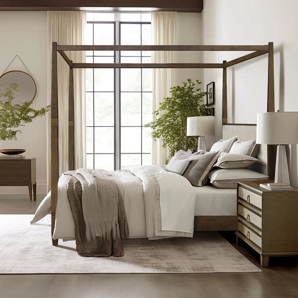 Nesdeck Canopy Queen-size Bed - Wooden Bazar