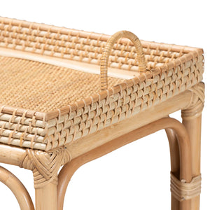 Modern Bohemian Rattan Console Table for Entryway, Hallway & Living Room  Wooden Bazar