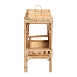 Modern Bohemian Rattan Console Table for Entryway, Hallway & Living Room  Wooden Bazar