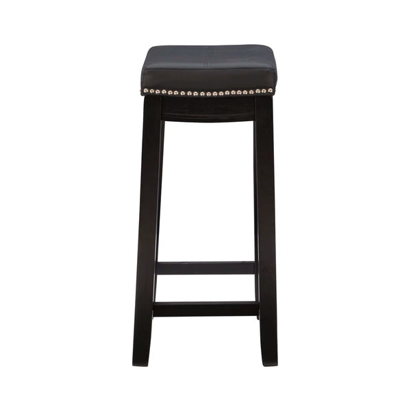 Bartonville Counter & Bar Solid Wood Backless Stool with Upholstered Seat  Wooden Bazar