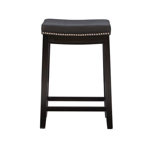 Bartonville Counter & Bar Solid Wood Backless Stool with Upholstered Seat  Wooden Bazar