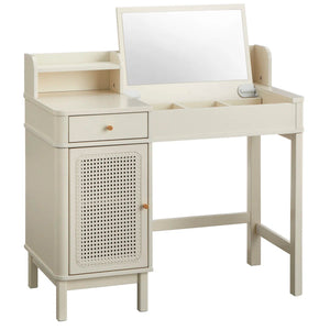 Bayview Vanity Desk and Stool  Wooden Bazar