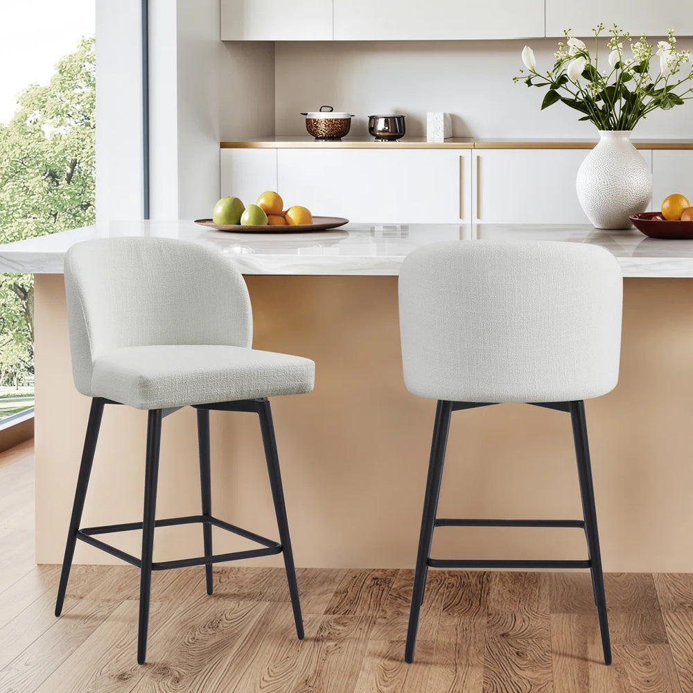 Benedit Swivel Counter & Bar Stool  Wooden Bazar