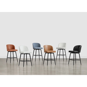 Benedit Swivel Counter & Bar Stool  Wooden Bazar