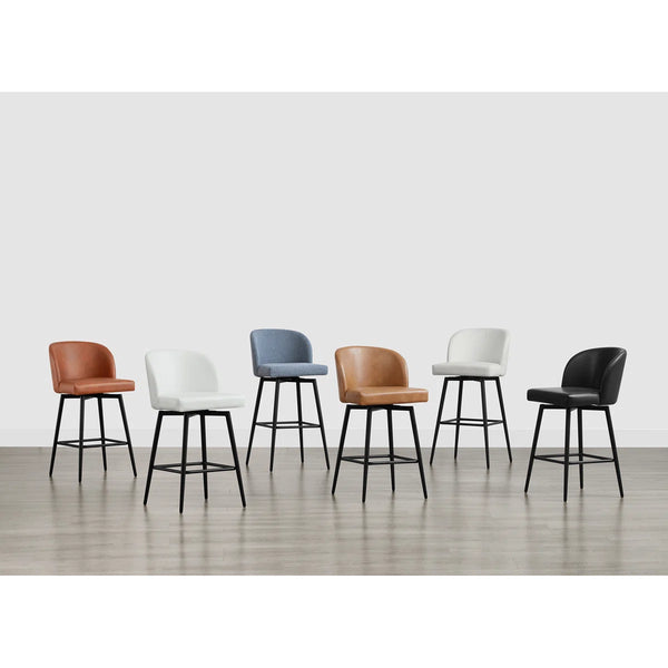 Benedit Swivel Counter & Bar Stool  Wooden Bazar