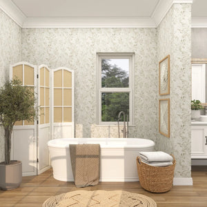 Bigham 3-Panel Beige Wood Folding Room Divider with Burlap Window Pane Design  Wooden Bazar