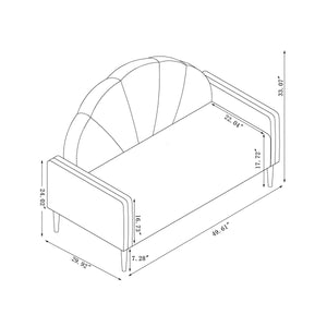 Billijo Solid and Manufactured Wood Standard Loveseat  Wooden Bazar