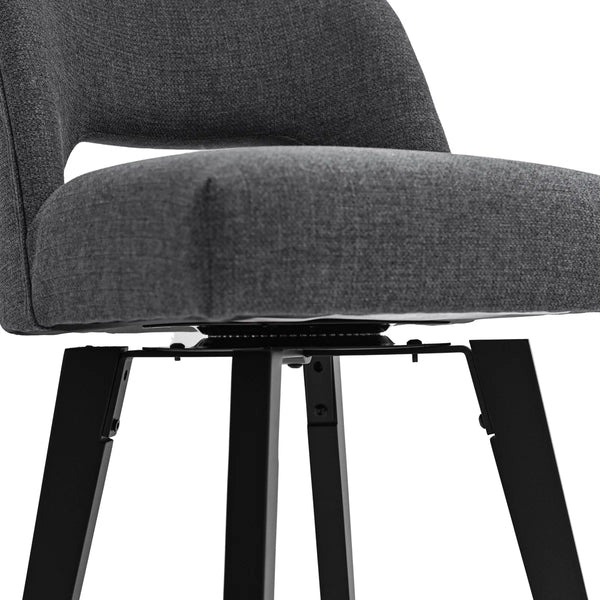 Bisto 26.4" Swivel Counter Stools Set of 2, Upholstered Seat for Kitchen Island  Wooden Bazar