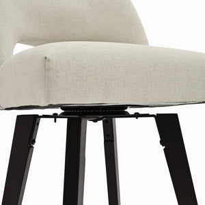Bisto 26.4" Swivel Counter Stools Set of 2, Upholstered Seat for Kitchen Island  Wooden Bazar