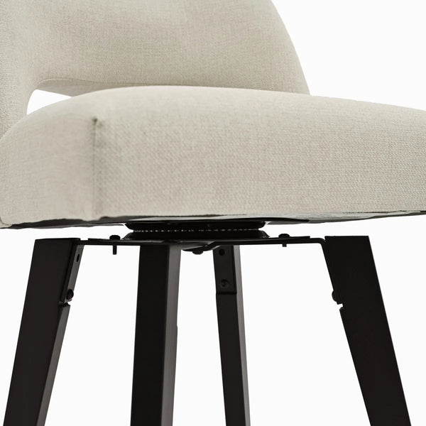 Bisto 26.4" Swivel Counter Stools Set of 2, Upholstered Seat for Kitchen Island  Wooden Bazar